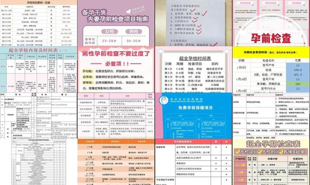 汕头孕前检查项目及费用