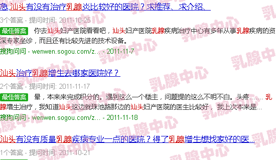乳腺咨询 汕头