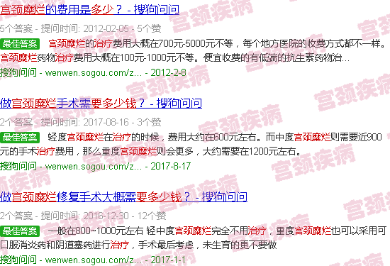 汕头治疗宫颈糜烂要多少钱