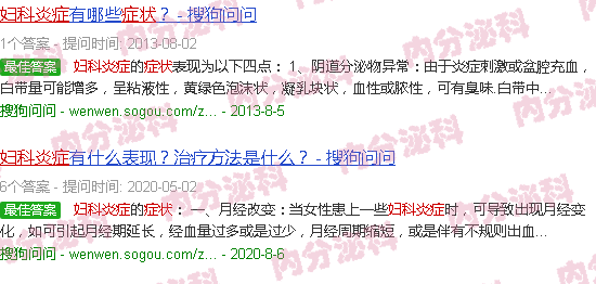 汕头妇科炎症症状