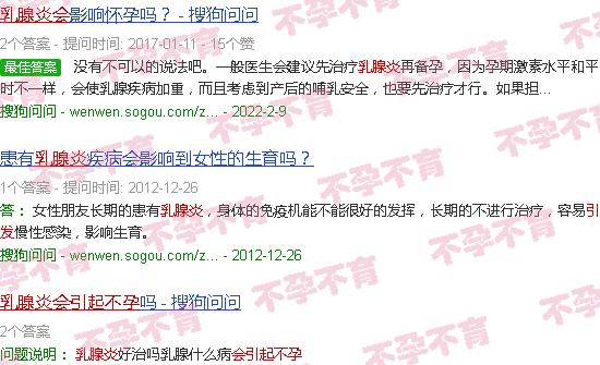 汕头乳腺炎会导致不孕吗