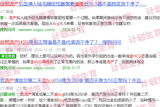 汕头自然流产的血hcg值下降